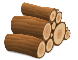 stacked wood